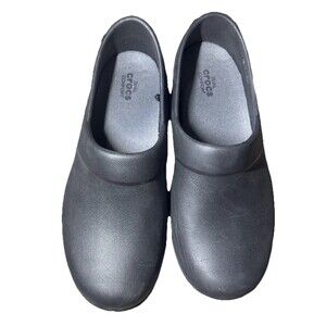 Black Crocs W7 Black Slip-On Shoes Dual Comfort Clogs Y2K Platform